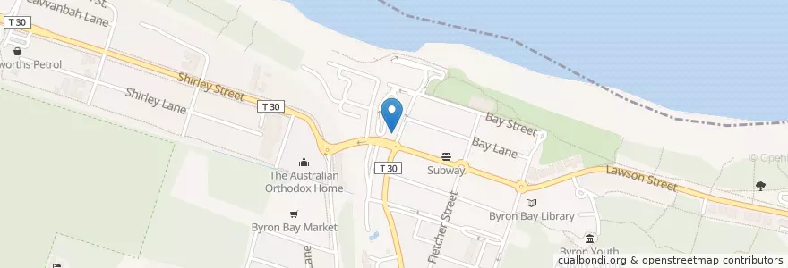 Mapa de ubicacion de Baskin-Robbins en 오스트레일리아, New South Wales, Byron Shire Council.