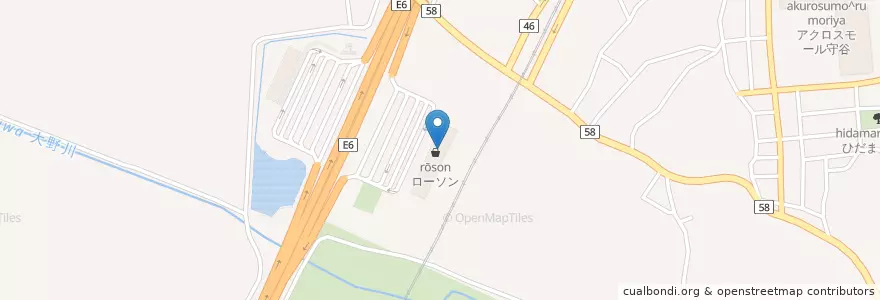 Mapa de ubicacion de Cook Barn en Japonya, 茨城県, 守谷市.