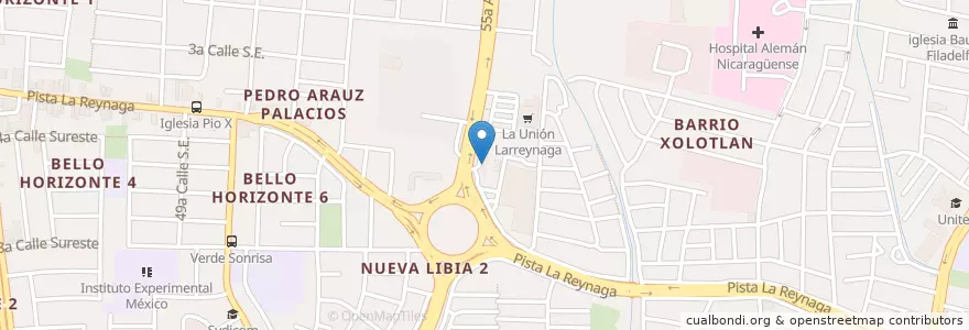 Mapa de ubicacion de Puma - Larreynaga en ニカラグア, マナグア県, Managua (Municipio).