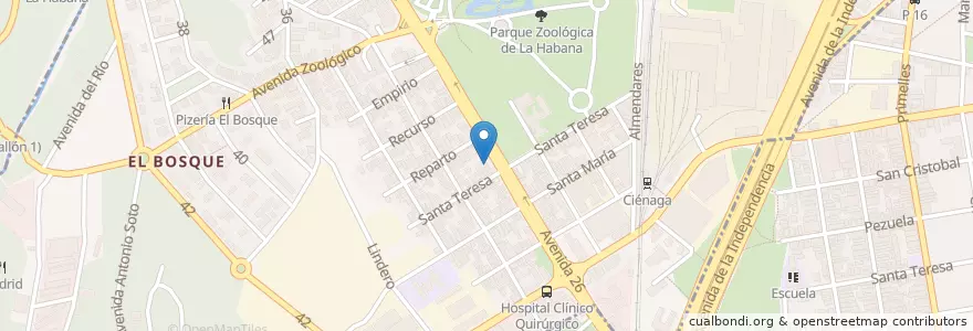 Mapa de ubicacion de Todo Pizzas en کوبا, La Habana.