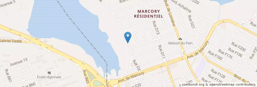 Mapa de ubicacion de Little bagel en Ivoorkust, Abidjan, Marcory.