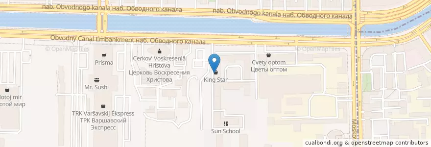 Mapa de ubicacion de Sisters en 俄罗斯/俄羅斯, Северо-Западный Федеральный Округ, 列宁格勒州, Санкт-Петербург, Адмиралтейский Район, Округ Измайловское.