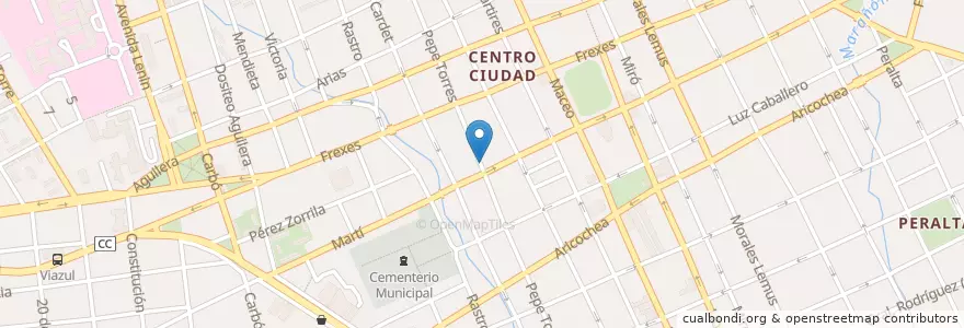 Mapa de ubicacion de Pocho's Coffee en キューバ, Holguín, Holguín.