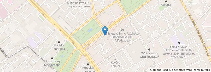 Mapa de ubicacion de KFC en 俄罗斯/俄羅斯, Центральный Федеральный Округ, Москва, Центральный Административный Округ, Тверской Район.