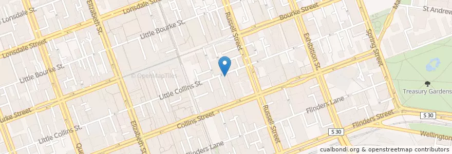 Mapa de ubicacion de Cafenatics en Avustralya, Victoria, City Of Melbourne.