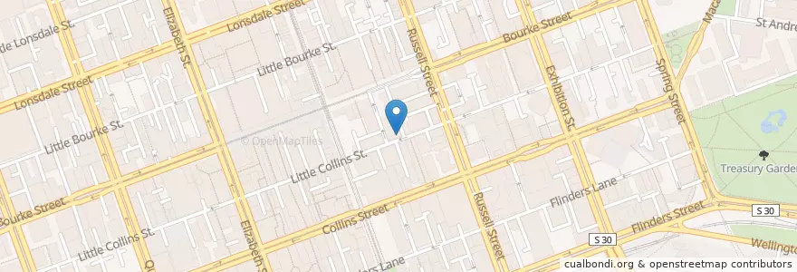 Mapa de ubicacion de Cafe Al Taglio - Stellini Bar en Austrália, Victoria, City Of Melbourne.