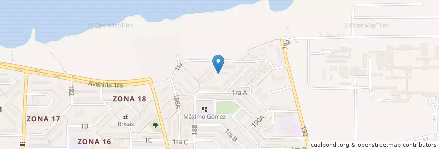 Mapa de ubicacion de consultorio en 쿠바, La Habana, Habana Del Este, Micro X.
