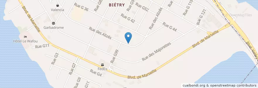 Mapa de ubicacion de Al Hadj Boucherie Snack Pizza en 科特迪瓦, 阿比让, Marcory.