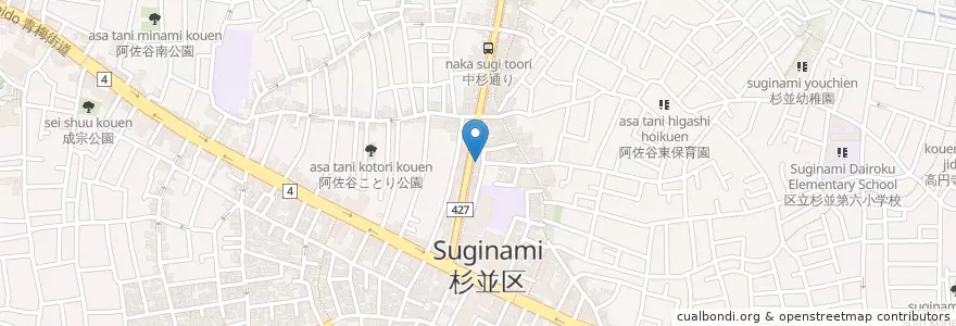 Mapa de ubicacion de SARA Doner KEBAB en ژاپن, 東京都, 杉並区.