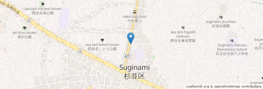 Mapa de ubicacion de KOYA en اليابان, 東京都, 杉並区.