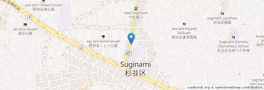 Mapa de ubicacion de CoCo壱番屋 en Japão, Tóquio, 杉並区.