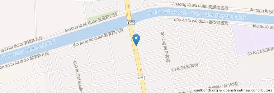 Mapa de ubicacion de 必勝客 en 臺灣, 臺南市, 安南區.