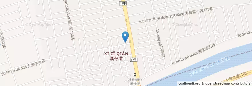 Mapa de ubicacion de 昌記便當 en Tayvan, 臺南市, 安南區.