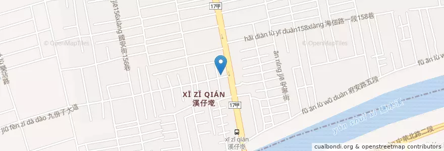 Mapa de ubicacion de 老曾牛肉麵 en Taiwan, Tainan, 安南區.