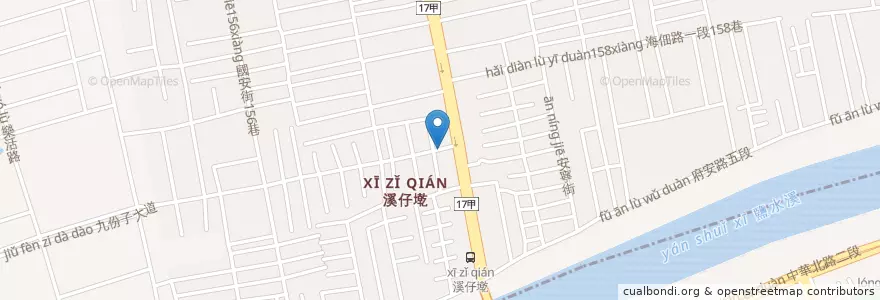 Mapa de ubicacion de 登泰牙醫診所 en تایوان, 臺南市, 安南區.
