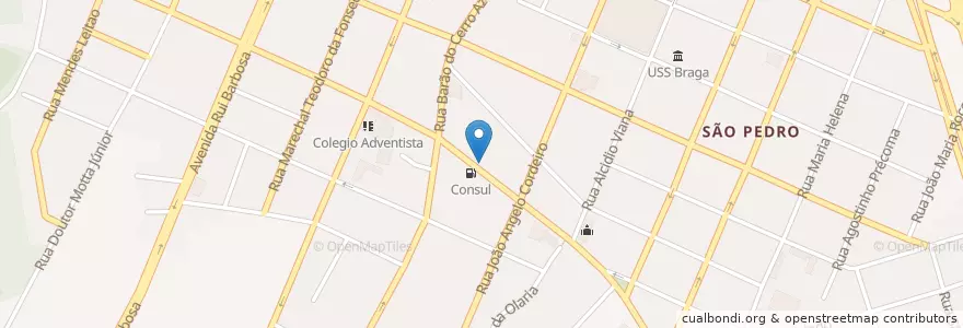 Mapa de ubicacion de Bar Lanches Ouro Verde en ブラジル, 南部地域, パラナ, Região Geográfica Intermediária De Curitiba, Região Metropolitana De Curitiba, Microrregião De Curitiba, São José Dos Pinhais.