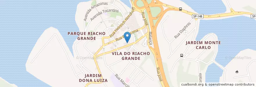 Mapa de ubicacion de Versatti Pizzaria en 巴西, 东南部, 圣保罗, Região Geográfica Intermediária De São Paulo, Região Metropolitana De São Paulo, Região Imediata De São Paulo, São Bernardo Do Campo.