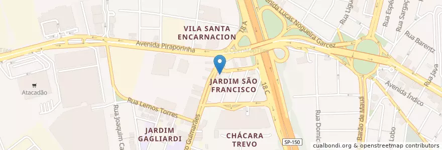 Mapa de ubicacion de Restaurante Guru en Brasilien, Südosten, São Paulo, Região Geográfica Intermediária De São Paulo, Região Metropolitana De São Paulo, Região Imediata De São Paulo, São Bernardo Do Campo.