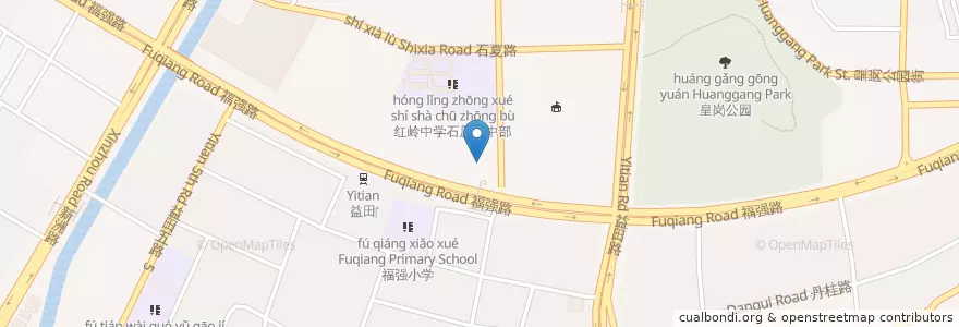 Mapa de ubicacion de 蓝天教育益田分校 en 中国, 广东省, 深圳市, 福田区.