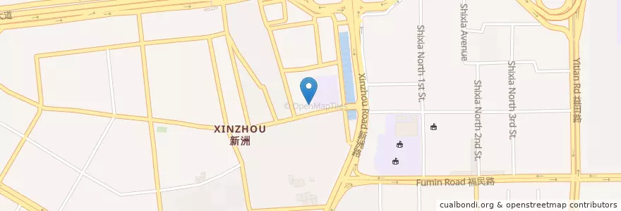 Mapa de ubicacion de 新洲立体停车场 en Çin, Guangdong, Shenzhen, 福田区.