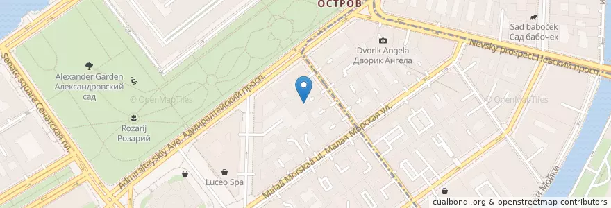 Mapa de ubicacion de Омманэ en Russland, Föderationskreis Nordwest, Oblast Leningrad, Sankt Petersburg, Адмиралтейский Район.