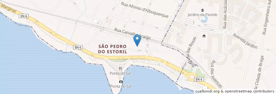 Mapa de ubicacion de O Júlio en ポルトガル, Área Metropolitana De Lisboa, Lisboa, Grande Lisboa, Cascais, Cascais E Estoril.