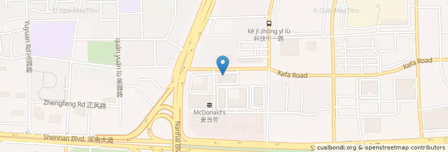 Mapa de ubicacion de 文锦桂林米粉 en 中国, 广东省, 深圳市, 南山区, 粤海街道.