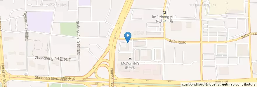 Mapa de ubicacion de 招商银行 en China, Provincia De Cantón, Shenzhen, 南山区, 粤海街道.