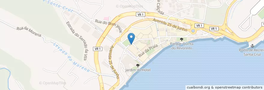 Mapa de ubicacion de Santander Totta en ポルトガル, Santa Cruz, Santa Cruz.