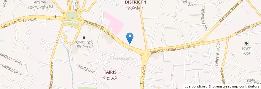 Mapa de ubicacion de دفتر پستی قدس en Иран, Тегеран, شهرستان شمیرانات, Тегеран, بخش رودبار قصران.