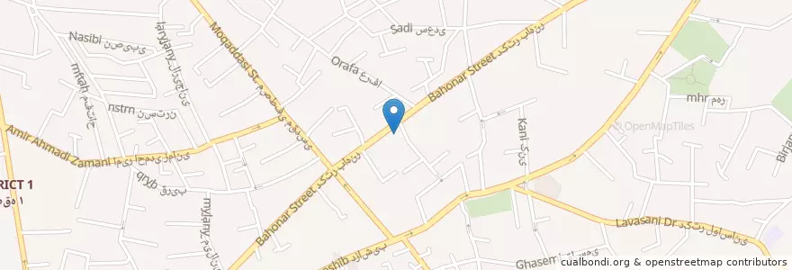 Mapa de ubicacion de دبستان دخترانه کاشفی ۱ en イラン, テヘラン, شهرستان شمیرانات, テヘラン, بخش رودبار قصران.
