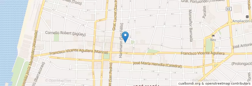 Mapa de ubicacion de Fondita del Medio en 古巴, Santiago De Cuba, Santiago De Cuba, Ciudad De Santiago De Cuba.