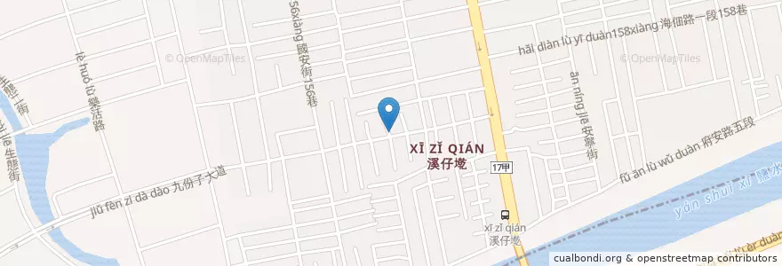 Mapa de ubicacion de 蔡家鴨肉麵 en 臺灣, 臺南市, 安南區.