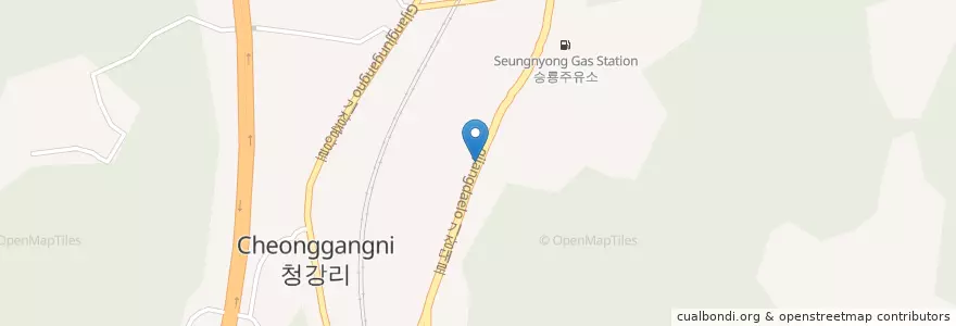 Mapa de ubicacion de 청강리공영차고지(입구) en 대한민국, 부산, 기장군, 기장읍.