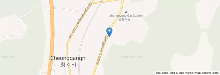 Mapa de ubicacion de 청강리공영차고지(입구) en Республика Корея, Пусан, 기장군, 기장읍.