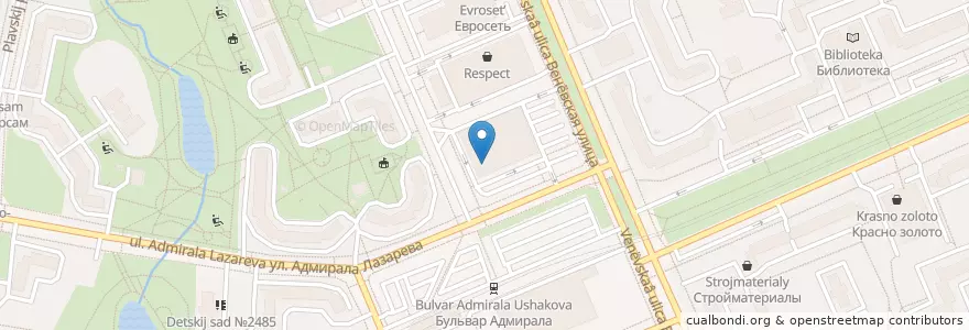 Mapa de ubicacion de Нияма en Russia, Distretto Federale Centrale, Москва, Юго-Западный Административный Округ, Južnoe Butovo.