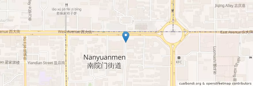 Mapa de ubicacion de 海荣锅贴馆 en China, Xianxim, 西安市, 莲湖区 (Lianhu).