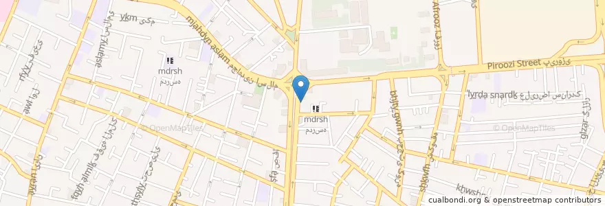 Mapa de ubicacion de سینما میلاد en Иран, Тегеран, شهرستان تهران, Тегеран, بخش مرکزی شهرستان تهران.