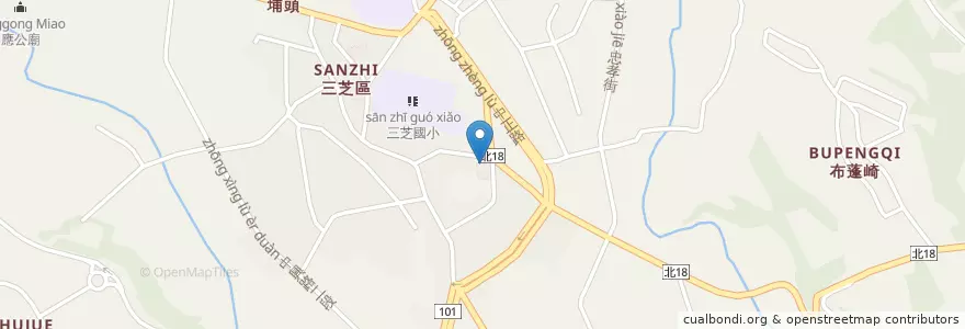 Mapa de ubicacion de 新北市立三芝幼兒園 en Taiwan, 新北市, 三芝區.