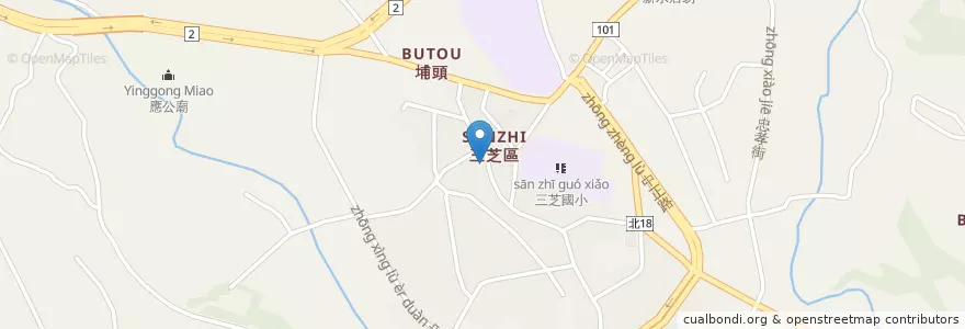 Mapa de ubicacion de 新北市立三芝幼兒園 福成分班 en Тайвань, Новый Тайбэй, 三芝區.