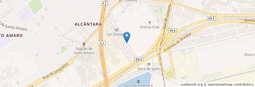 Mapa de ubicacion de Tacho en ポルトガル, Área Metropolitana De Lisboa, Lisboa, Grande Lisboa, Alcântara.