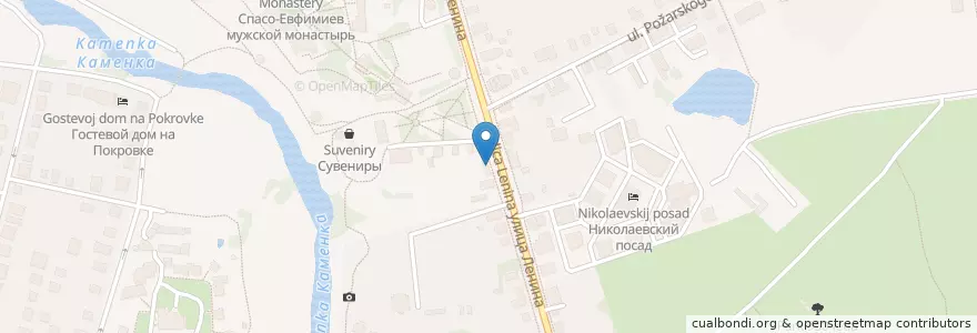 Mapa de ubicacion de Огурец en Rusia, Distrito Federal Central, Óblast De Vladímir, Суздальский Район, Городское Поселение Суздаль.