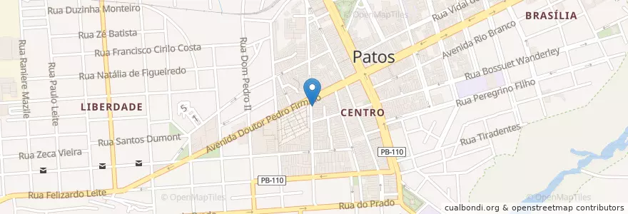 Mapa de ubicacion de Sorrisos en Brasil, Região Nordeste, Paraíba, Região Metropolitana De Patos, Região Geográfica Intermediária De Patos, Região Geográfica Imediata De Patos, Patos.