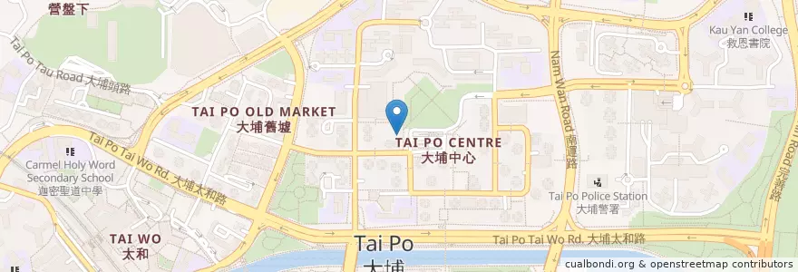 Mapa de ubicacion de 匯豐翠屏花園分行 Hsbc Jade Plaza Branch en 중국, 홍콩, 광둥성, 신제, 大埔區 Tai Po District.