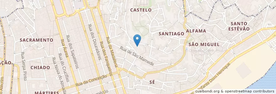 Mapa de ubicacion de Bartô en ポルトガル, Lisboa, Grande Lisboa, リスボン, Santa Maria Maior.