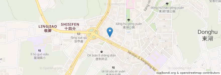 Mapa de ubicacion de 2018搞食堂 en تايوان, تايبيه الجديدة, تايبيه, 內湖區.