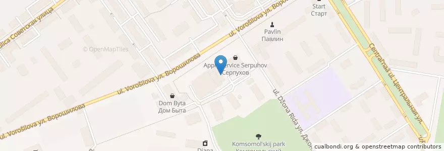 Mapa de ubicacion de Российский капитал en روسيا, Центральный Федеральный Округ, محافظة موسكو, Городской Округ Серпухов.