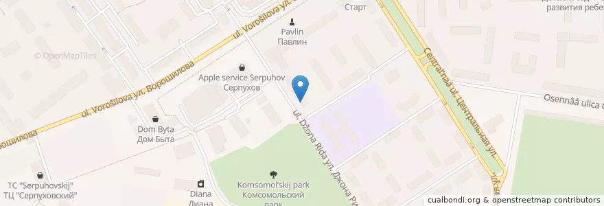 Mapa de ubicacion de Прима en Rusia, Центральный Федеральный Округ, Московская Область, Городской Округ Серпухов.