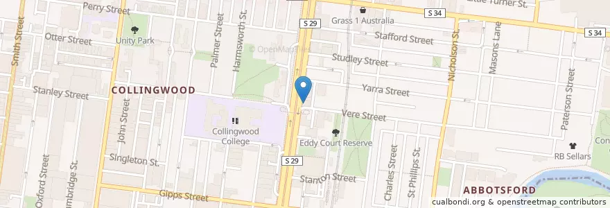 Mapa de ubicacion de Mr Boogie Man Bar en Austrália, Victoria, City Of Yarra.