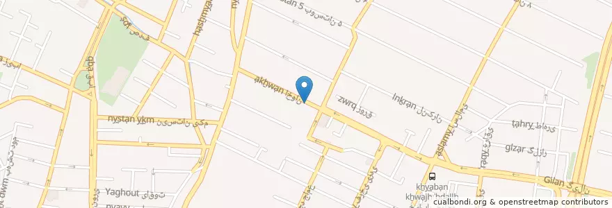 Mapa de ubicacion de کافه روبرتو en ایران, استان تهران, شهرستان تهران, تهران, بخش مرکزی شهرستان تهران.